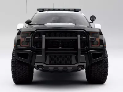 Ford F150 Raptor Police Low-poly 3D model