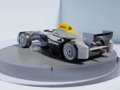 Spark-Renault SRT 01E on a turntable 3D model