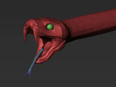 Snake highpoly head 3D model
