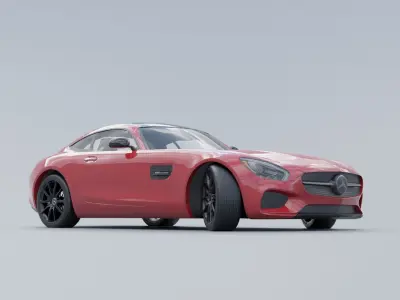 Mercedes-Benz AMG GT 2015 Low-poly 3D model