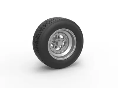 Front wheel from Sprint car Scale 1 to 25 3D print model