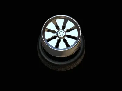 4 PACK WHEELS CUSTOM MODEL CAR RIMS WITH TIRE Free 3D print model buy