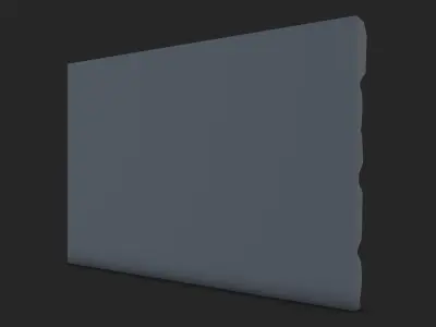 Burnt Stone Wall Environment 3D model