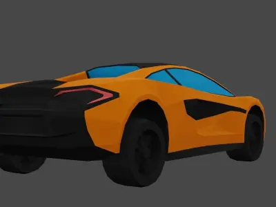 Low Poly Sports Car McLaren 570s 3D model