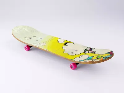 Skateboard  Low-poly 3D model