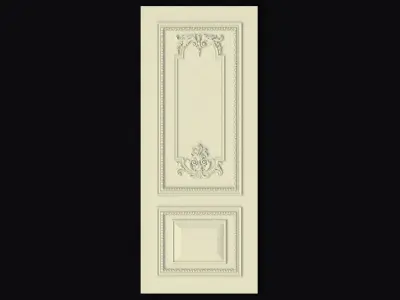 Carved decors door 3D model