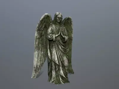 Angel Statue 4 Low-poly 3D model