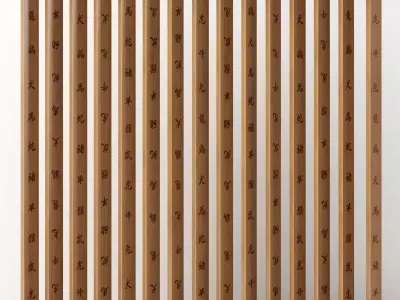 Board wall fundament pebble 3D model