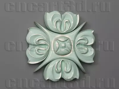 Rosette flower 3D print model