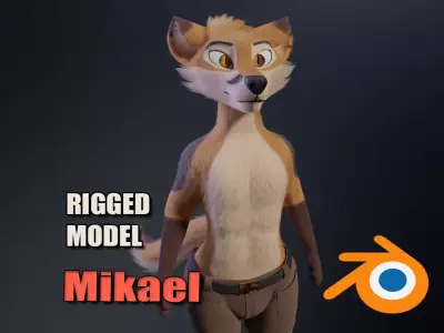 Mikael Anthro Fox 3D model
