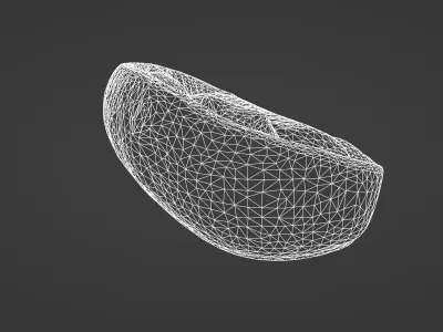 Luxurious Modern Red Velvet Sofa with Cushions 3D model