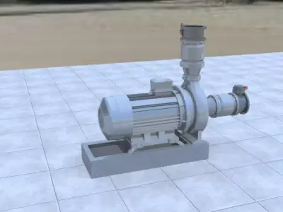 engine model pump 3D model