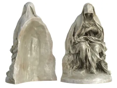 Statue 012 Low-poly 3D model
