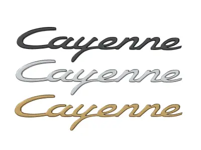 Cayenne nameplate Porsche  3D print model