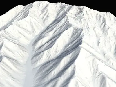 High-polly Alpine Mountain 3D model