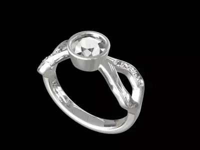 RIngs engagement ring with diamonds Free 3D print model