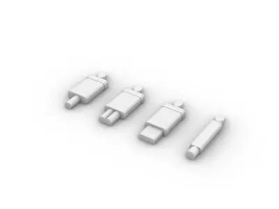 Straight Mufflers for 1-64 scale HotWheels 3D print model