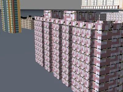 Modern birdseye view of urban planning Urban buildings office 3D model buy