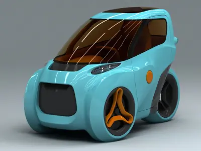 Piranha EV-3 Trike Concept 2021 3D model