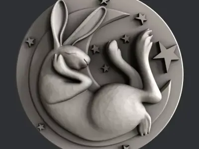 3d STL models for CNC bunny 3D model