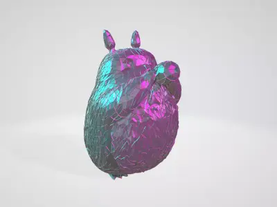 BIG TOTORO WIREFRAME VORONOI WIREMESH MESH 3D print model