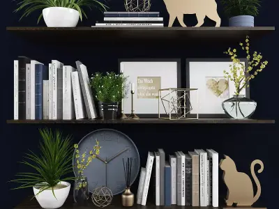 Decorative set-30 Low-poly 3D model