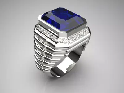 man gold ring mr0144 3D print model