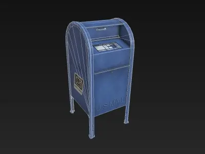 US Mailbox Free low-poly 3D model