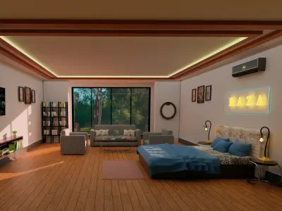 LUXURY BED ROOM INTERIOR 3D model