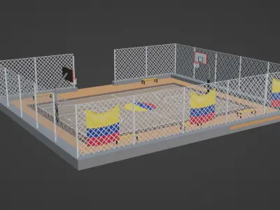 Basketball Stadium - Colombia Low-poly 3D model