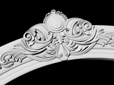 Central decor ornament for furniture 3D model 906