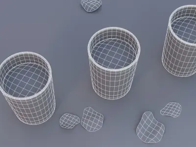 Moroccan Glasses also for a teaset and Christmas 3D model