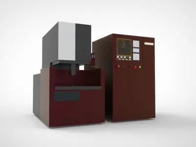 EDM Wire Machine Low-poly 3D model