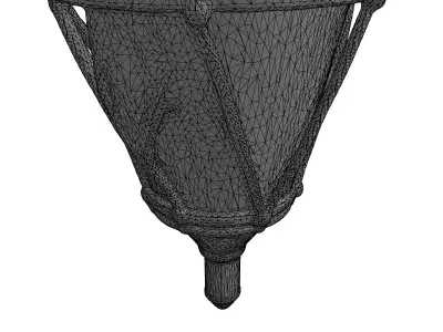 Art Deco Modern Luxury Wall Sconce Low-poly 3D model