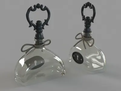 Kensal Key Handle Decorative Bottle 3D model