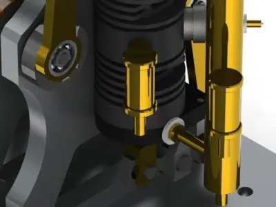 Linford Two-Stroke Engine Free 3D model