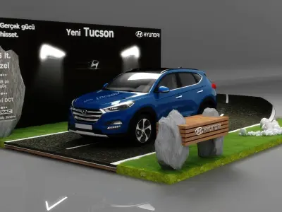 Car Display Stand  3D model