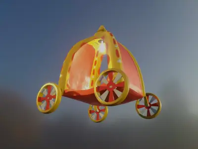 Christmas car for holidays Low-poly 3D model