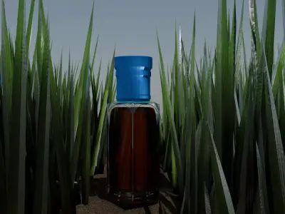 Musk Bottle Low-poly 3D model