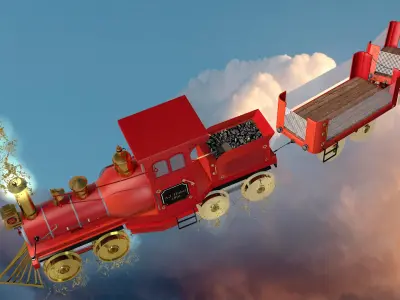 Christmas Express Red 3D model