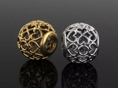 Bead charm 3D print model
