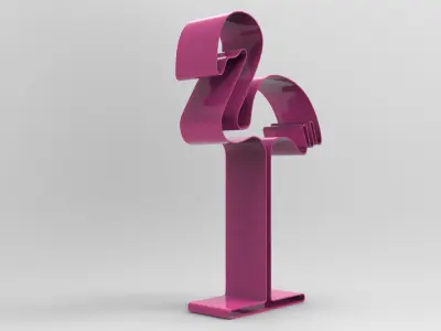 Flamingo Decor Low-poly 3D model
