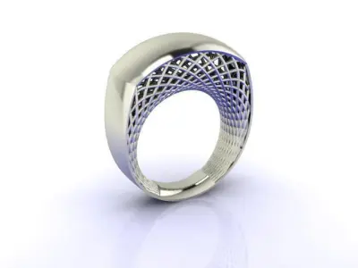 Modern Ring 3D print model