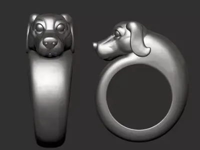 dog ring 3D print model