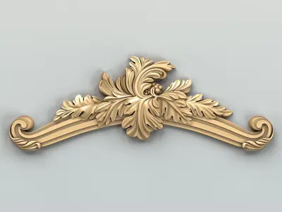 Carved decor central 037 3D model