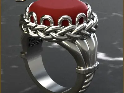 Mens ring STL 3D print model