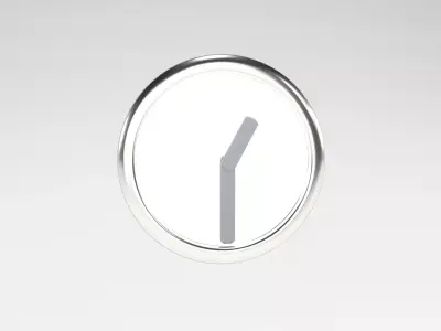 One O Clock Low-poly 3D model