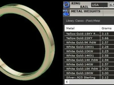 Stack Oval Diamond Halo Engagement Ring Set 3D print model