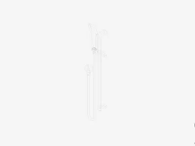 Shower - Rail - Luxury - Lane - Deluxe Low-poly 3D model