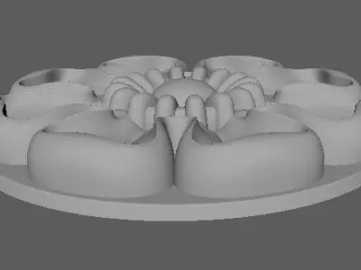 Central decor ornament for furniture 3D model 568